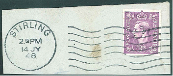 Stirling
                      postmark on Tannochbrae stamp