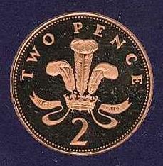 two
                    pence coin