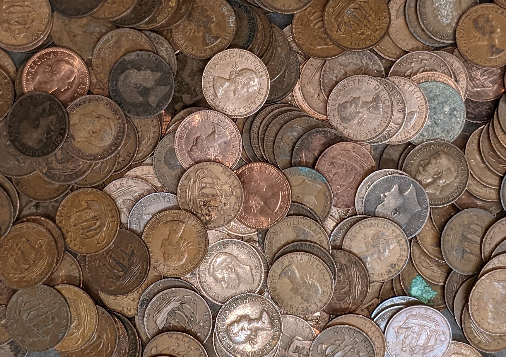 halfpenny coins