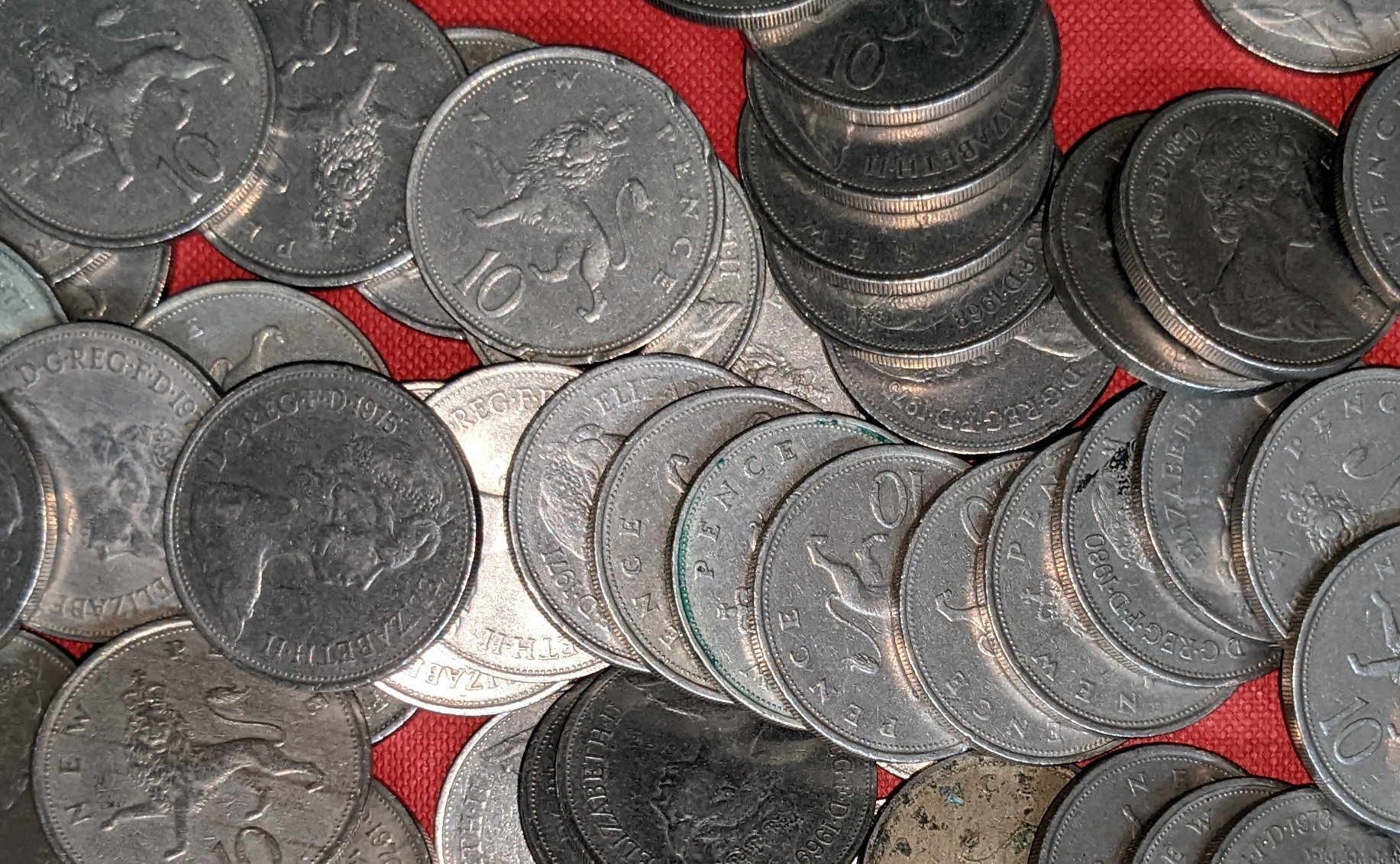 ten pence coins 10p